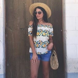 Old Navy Off the Shoulder Floral Top
